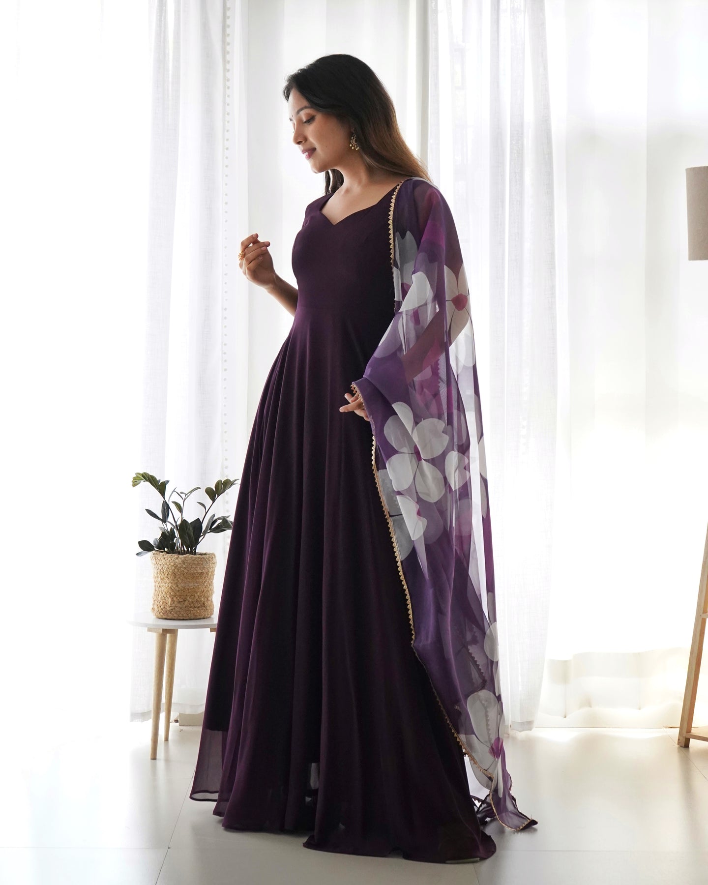 ZAKAR STYLE Anarkali Gown Price in India - Buy ZAKAR STYLE Anarkali Gown  online at Flipkart.com
