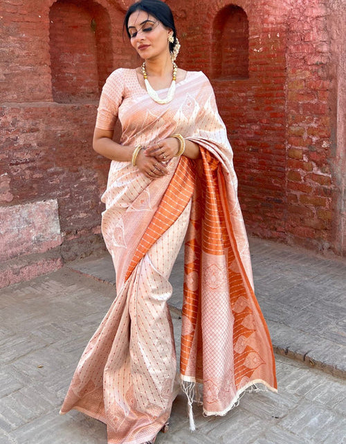 Off white 2024 soft silk saree