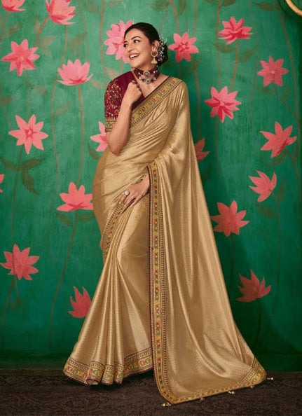 Load image into Gallery viewer, Fabulous Beige Pure Soft Silk Saree With Gratifying Blouse Piece
