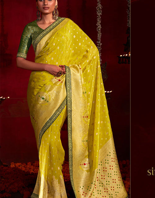 Buy Yellow Mulmul Cotton Saree Online at Jaypore.com