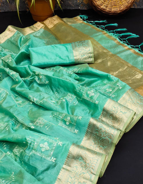 Load image into Gallery viewer, rajyogam organza silk saree surat
