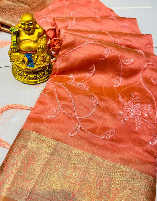 Load image into Gallery viewer, rajyogam organza silk saree surat
