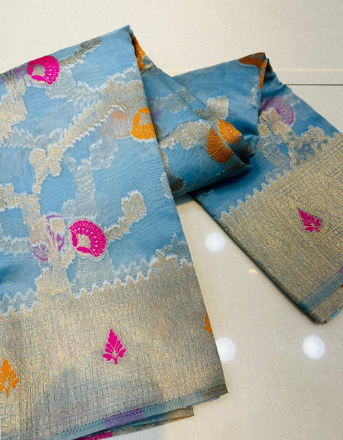 Load image into Gallery viewer, rajyogam organza silk saree surat
