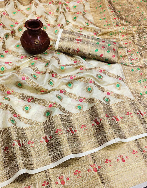 Load image into Gallery viewer, rajyogam organza silk saree surat
