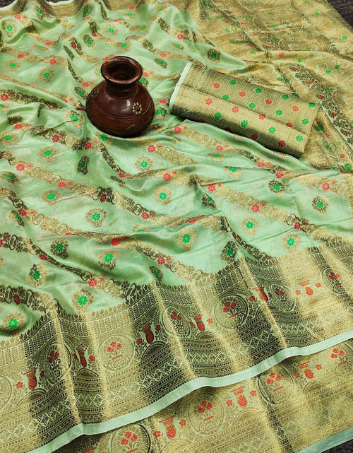 Load image into Gallery viewer, rajyogam organza silk saree surat
