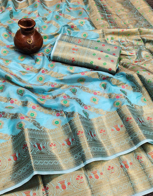 Load image into Gallery viewer, rajyogam organza silk saree surat
