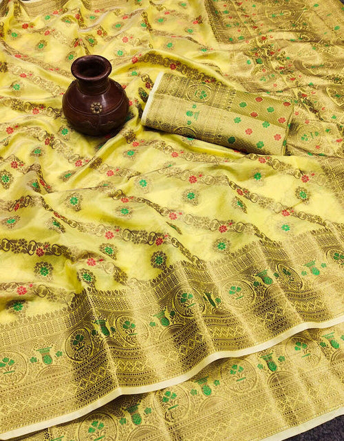 Load image into Gallery viewer, rajyogam organza silk saree surat
