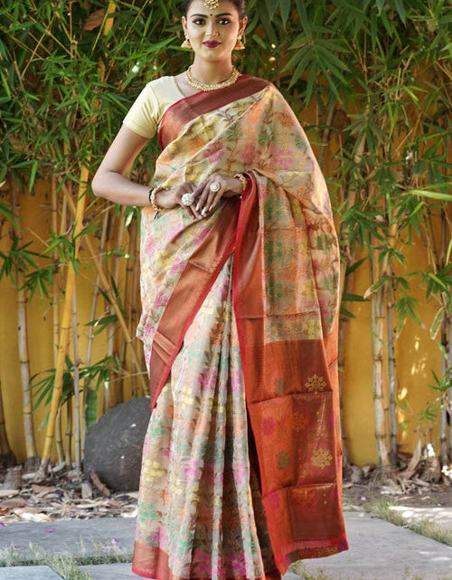 Load image into Gallery viewer, rajyogam organza silk saree surat
