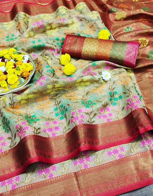 Load image into Gallery viewer, rajyogam organza silk saree surat
