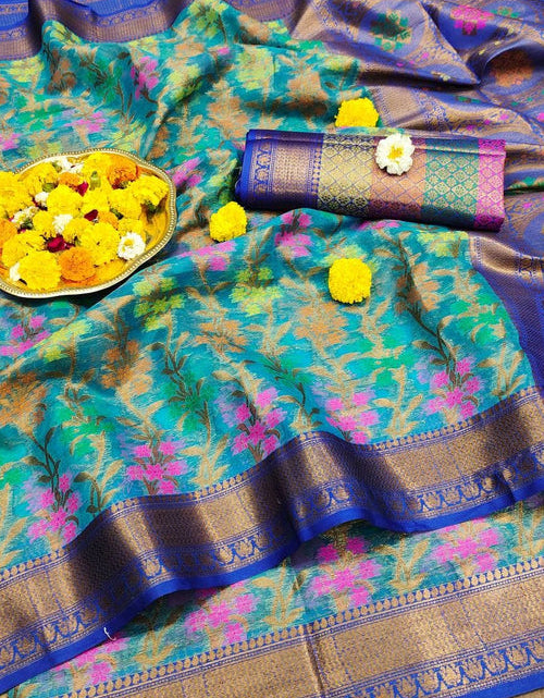 Load image into Gallery viewer, rajyogam organza silk saree surat
