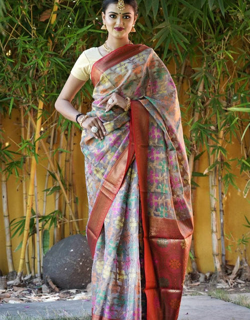 Load image into Gallery viewer, rajyogam organza silk saree surat
