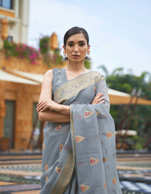 Load image into Gallery viewer, rajyogam linen silk saree surat
