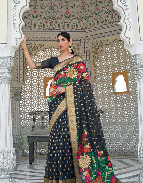 Load image into Gallery viewer, rajyogam linen silk saree surat
