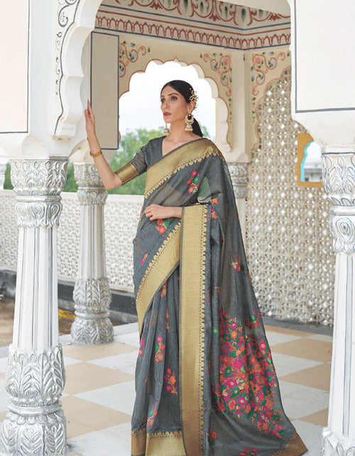 Load image into Gallery viewer, rajyogam linen silk saree surat
