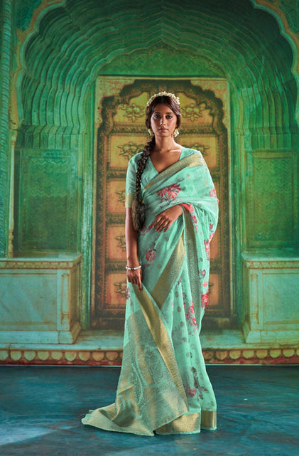 Load image into Gallery viewer, rajyogam linen silk saree surat
