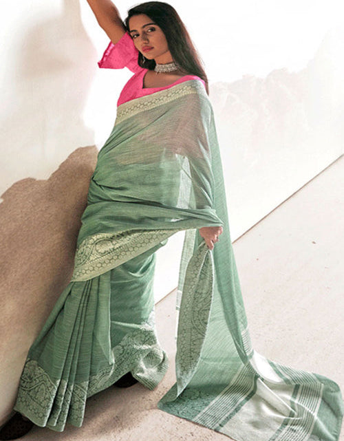 Load image into Gallery viewer, rajyogam linen silk saree surat
